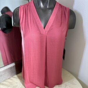 Vince Camuto Orange Sleeveless Relaxed Blouse